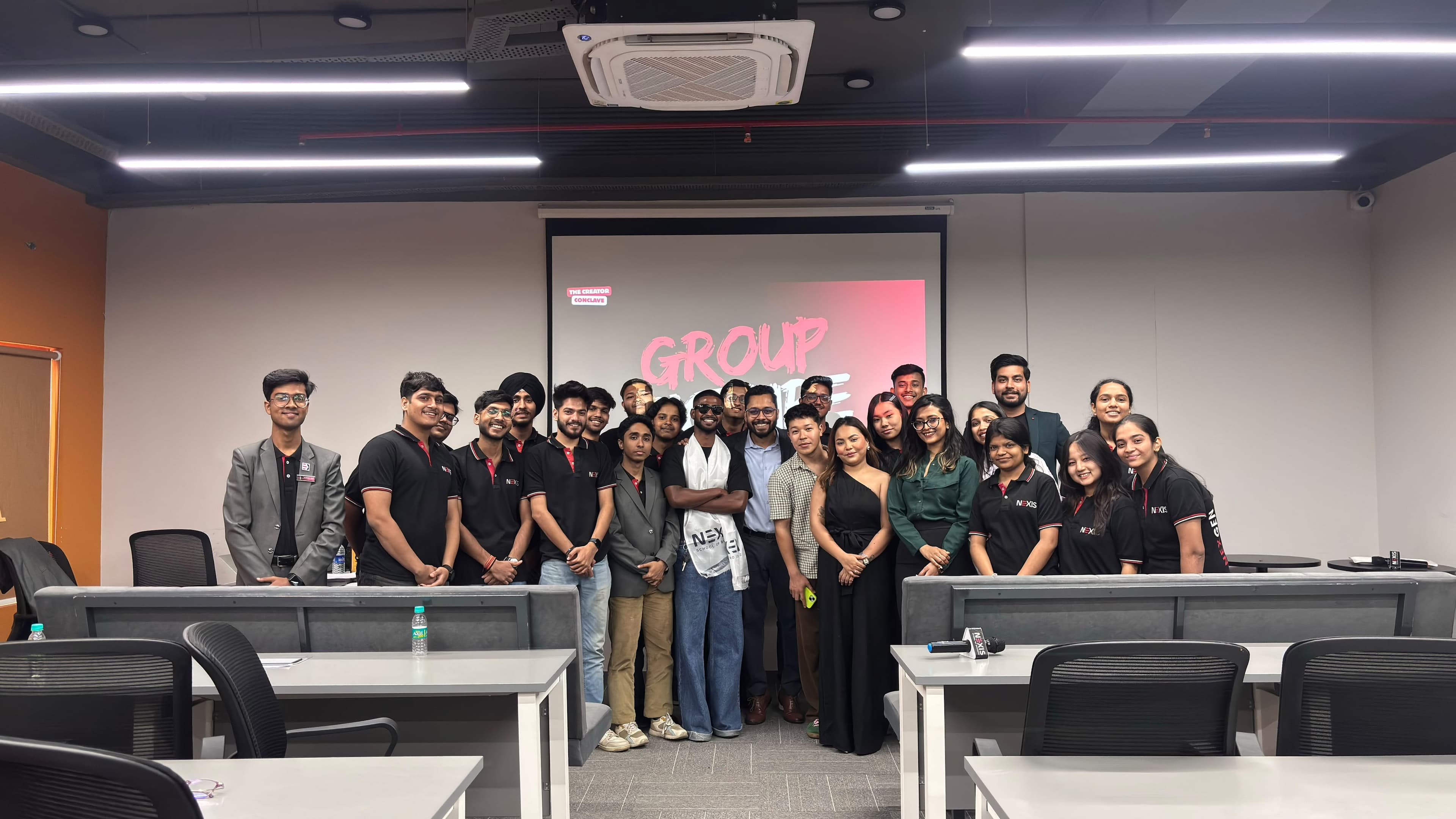 NEXIS students and content creators together at the Creator Conclave